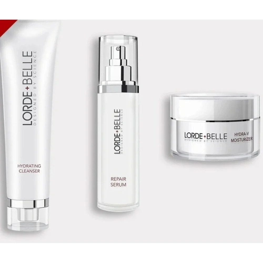 Lorde + Belle Skincare Set‎ Hydrating Cleanser Repair Serum Hydra-V Moisturizer